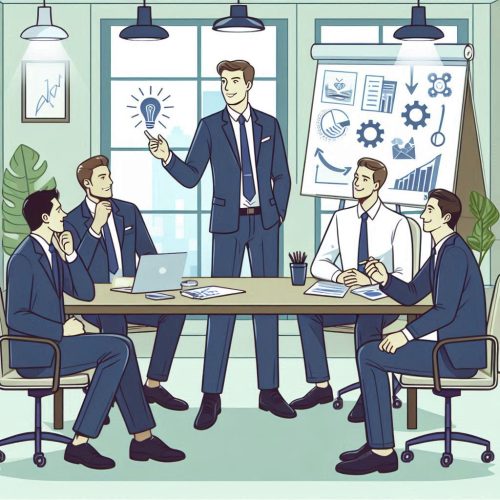 an entreprenuer at a meeting in the office